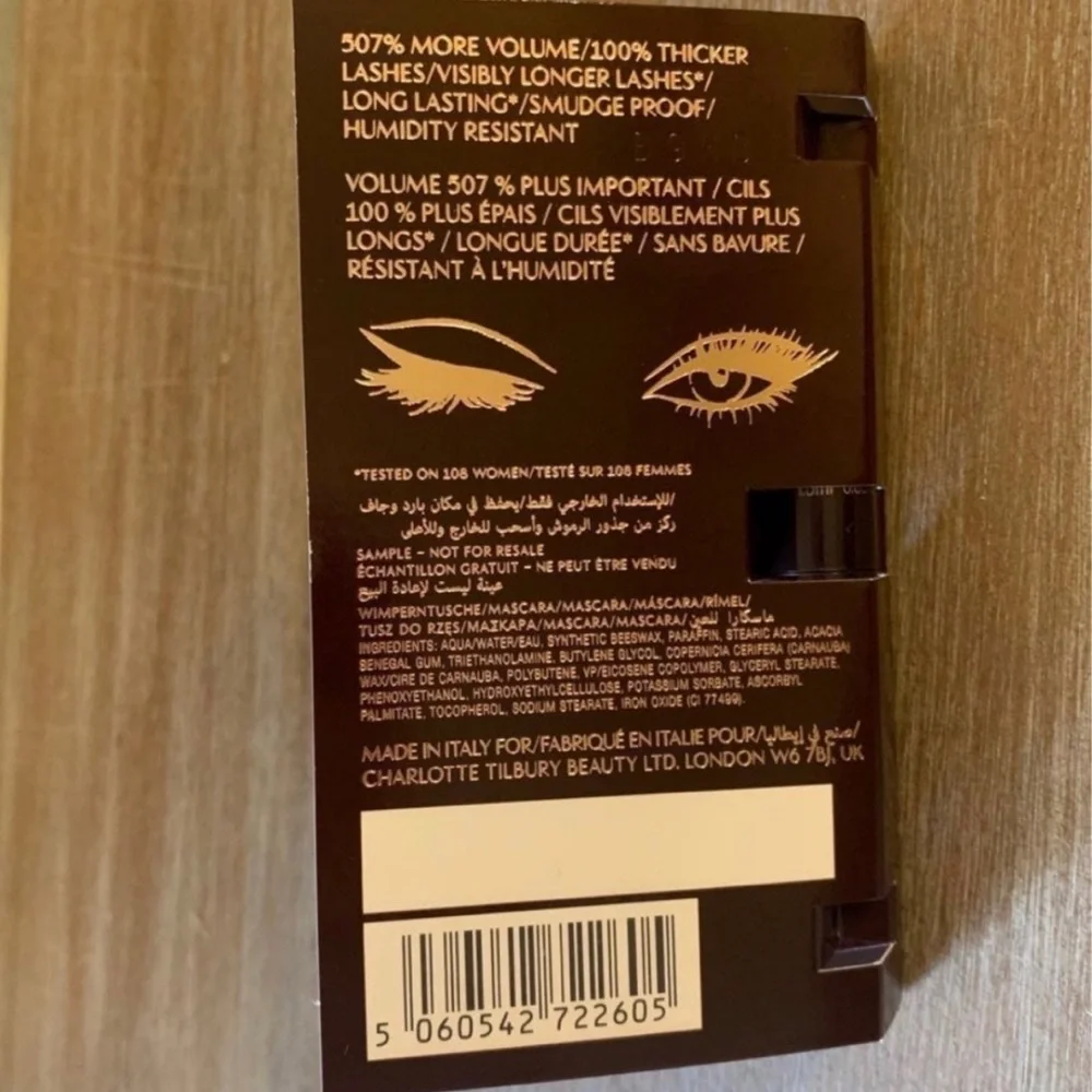 Brand New!CHARLOTTE TILBURY LEGENDARY LASHES VOLUME 2 BLACK VINYL